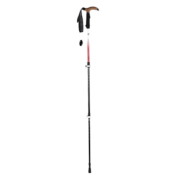 3-osainen punainen 135CM, teleskooppinen vaelluskeppi