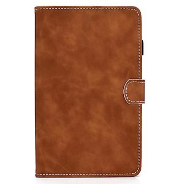 Tabletskydd i PU-läder med ko-hudsmönster för Samsung Galaxy Tab A9+ (Brun)