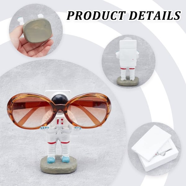 2 Spaceman Glasögonhållare, Glasögon Display Stand Solglasögon Förvaringsställ Läsglasögonhållare Ni