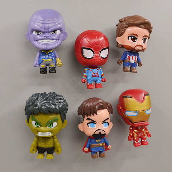 6 kpl Avengers-jääkaapin magneettiset tarrat - Avengers-jääkaapin D