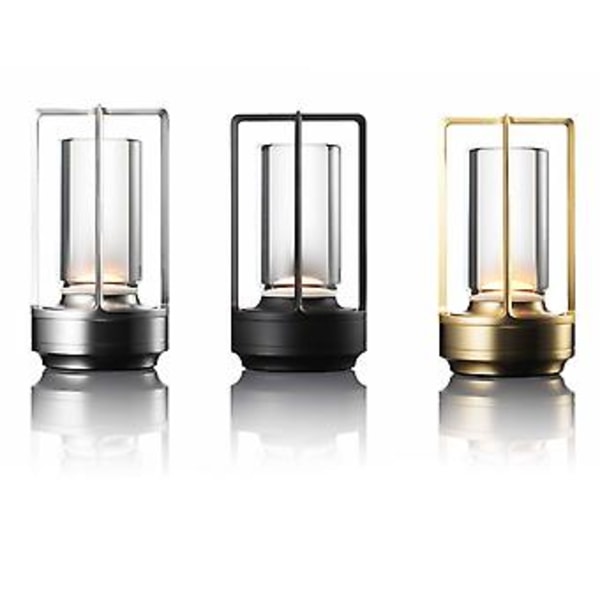 100% Ny, Batteridriven Bordslampa, Uppladdningsbar Sladdlös LED Skrivbordslampa (Guld)