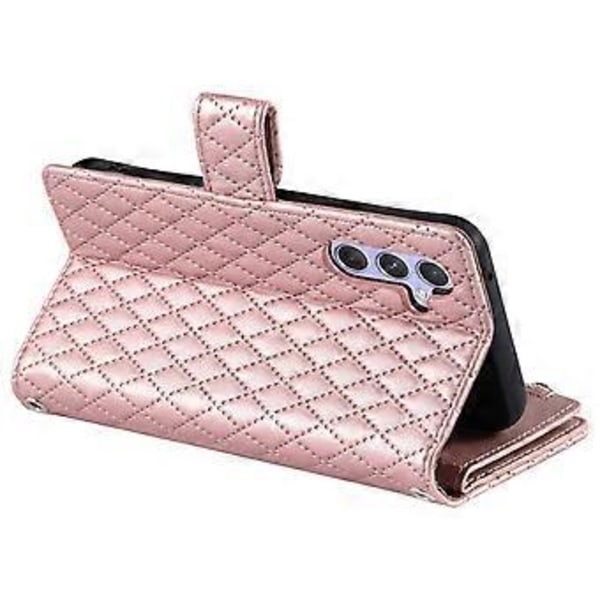 Tyyli 012 Samsung Galaxy A54 5G -kotelo, Rhombus Glitter -nahkavetoketju lompakko puhelin suojus (Tyyli D)