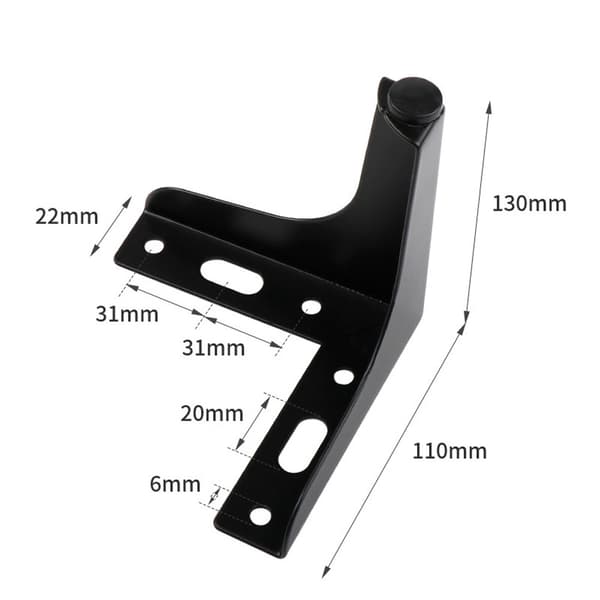 8 stk. sorte metalmøbelben, 13 cm sorte sofaben, moderne metalmøbelben til sofa, bord,