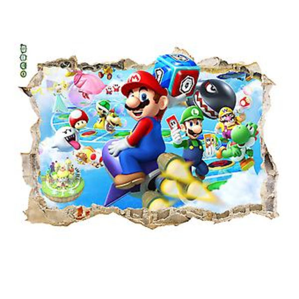 Kvadratiska väggdekaler animerade dekaler tecknade karaktärer väggdekaler tecknade barnrums bakgrundsväggs vinyldekaler 45*60CM