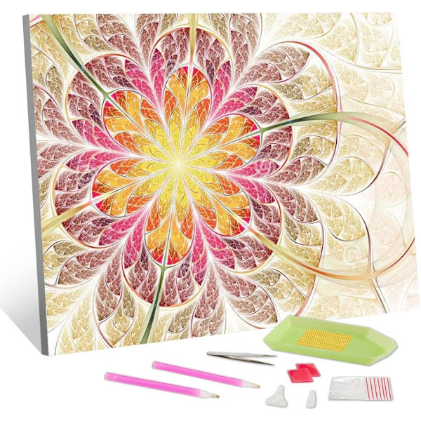 (30x40cm) DIY Diamantmålning för Vuxna  Målningsset Blommor D