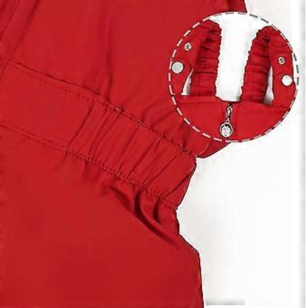 Dunjacka och dunbyxor för baby, vinterjacka med huva för flickor och pojkar, skidoveraller för barn (80cm Röd)