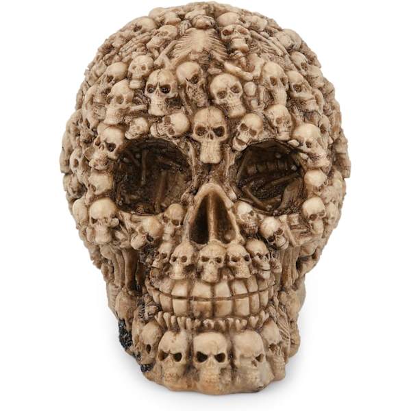 5,5\" Kunstharpiks Dekorativt Kranium - Gotisk Dekorativ Kranie Statue - Halloween Dekoration