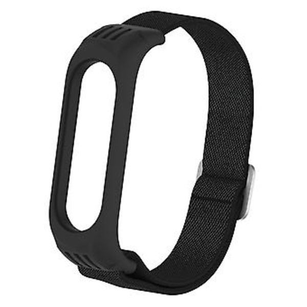 Til Xiaomi Mi Band 3 / 4 / 5 Twill 8-formet Spænde Urrem (Sort)
