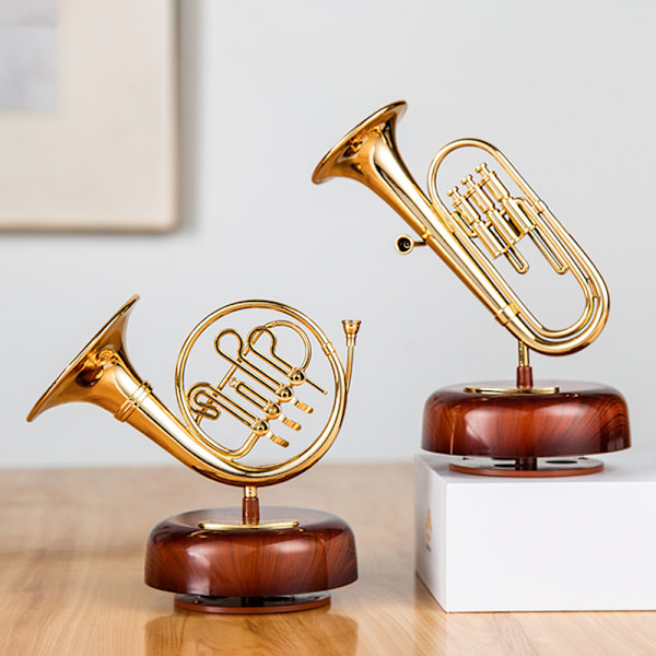 Musiikkikello Klassinen Trumpetti Ranskalainen Patsas Vintage Käsikäyttöinen Mu