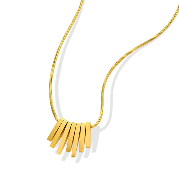 Gullkjede Choker Halskjede, 18K Gullbelagt Dainty Shape Chain Lon