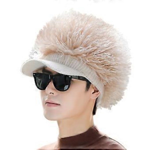 Härlig Modehatt Vardag Ledighet Hatt Party Rolig Hatt Polyester Stickad Hatt för Värme och Stil i Kallt Väder Beige( Beige)