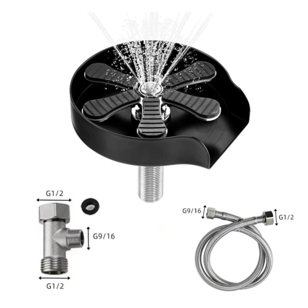 Glasskyller for vask, glasskyller glassbørste for bardisk, rustfritt stål, tåteflaskevasker, kjøkken