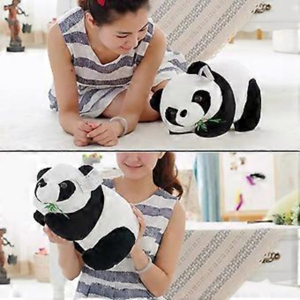 Panda Pehmolelut Söpöt Lasten Eläinnuket Bambu Panda Koti Toimisto Koristetarvikkeet (25cm Makuulla)