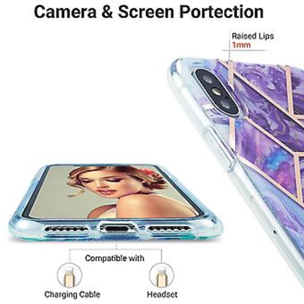 TPU Skyddande Skal för iPhone XS / X (Lila)