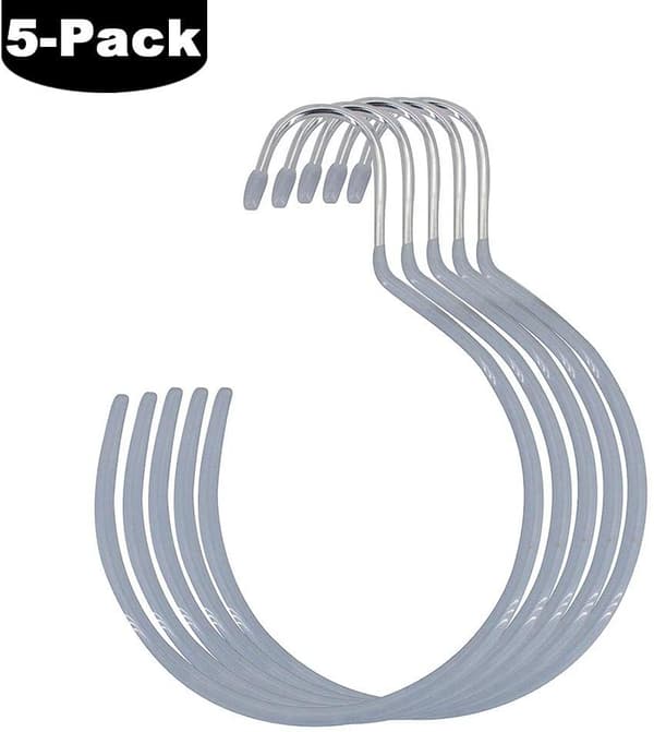 Silver Ring Scarf Hanger 5 st Scarf Holder Hanger Rund Scarf