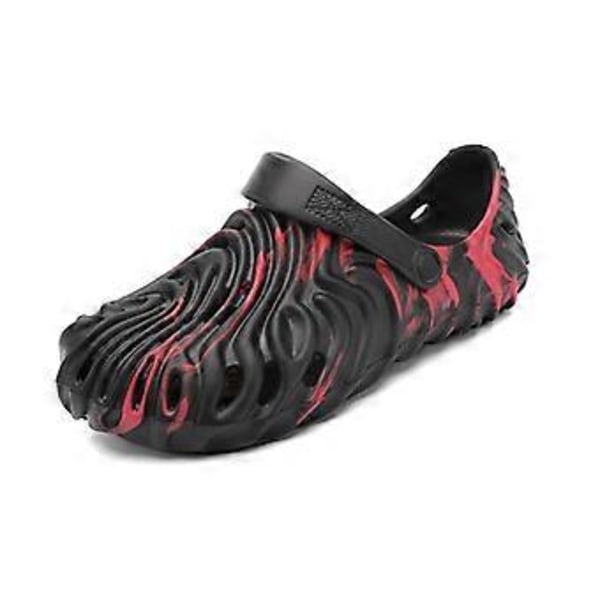 Crocs för vuxna, Strandtofflor, Sommartofflor för vuxna par, Crocs för män och kvinnor (46 svart)