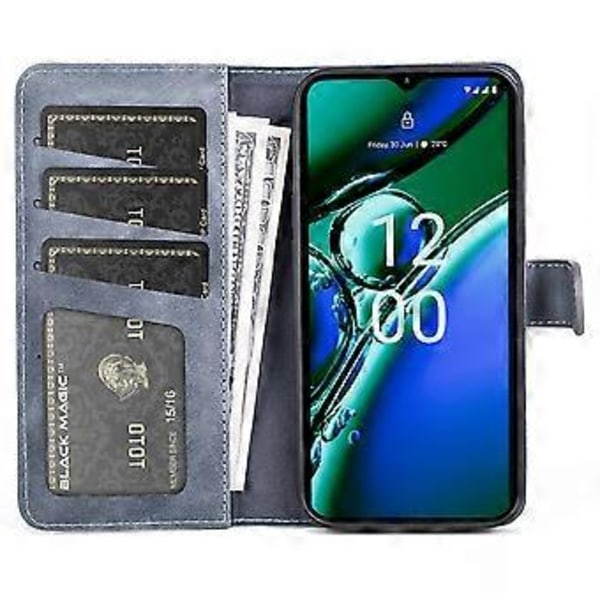 Nokia G42:n kaksivärinen liitoskansi, PU-nahkainen pudotussuojaava lompakko-telinepuhelimen kuori (tyyli D)