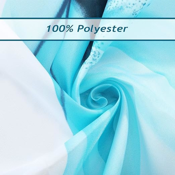 1 kpl sininen kukkakuvioinen suihkuverho 180 x 180 cm suihkuverho Polyest