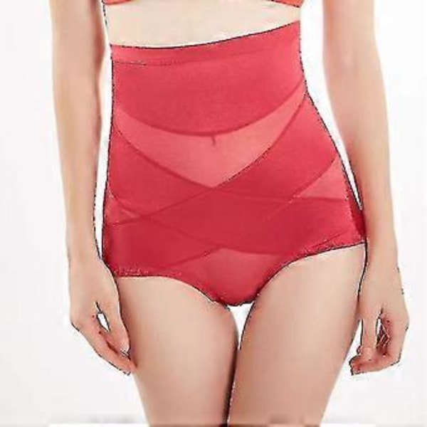 Cross Compression Abs Shaping Byxor Kvinnor Ming Body Shaper Tummy Control Z (XL Röd)