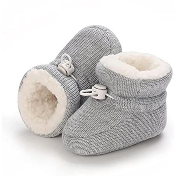 0-6 Måneder Forår Baby Vinter Varmt Fleece Støvle, Nyfødt Ikke-Skrid