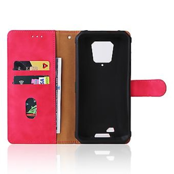 Lærtelefonveske for Ulefone Armor 8 (Rose Red)