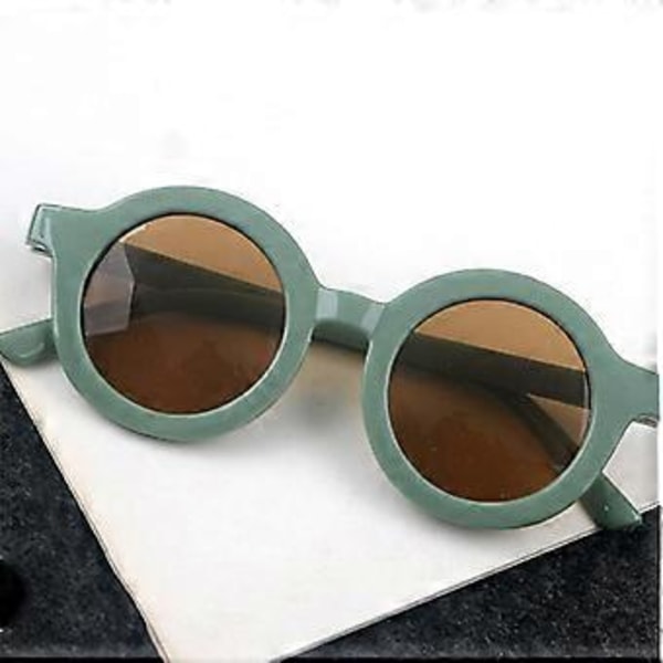 Korea Unisex Candy Farver Solbriller Søde Børnemode Søde Anti-uv Briller (sort)