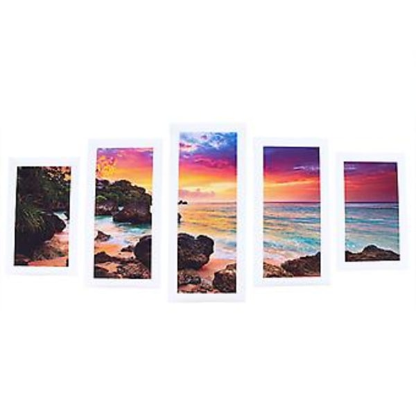 5 st Ramlös Målning Strand Canvas Väggkonst Konstverk Bilder för Vardagsrum Sovrumsinredning