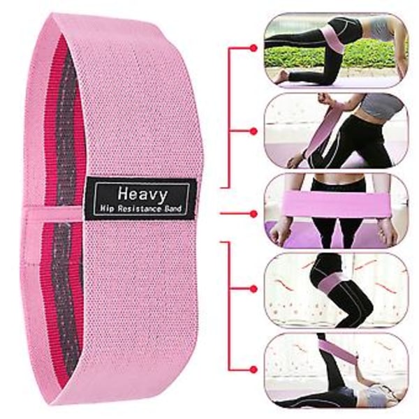 Yoga Höftmotståndsband Set Portabelt Fitness Elastiskt Band Kvinnor Squat Loop Kroppsbyggnad