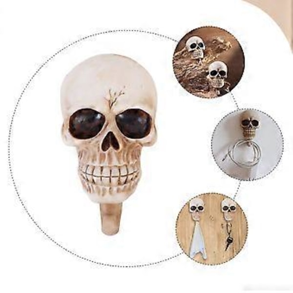 Luova Halloween Pääkallo Design Seinäkoukku Seinään Kiinnitettävä Avaimenpidike Vaatekoukku
