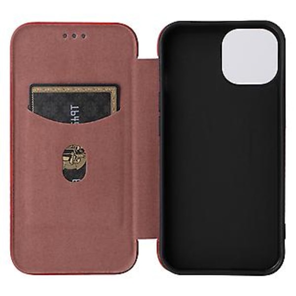 Læder Telefon Case til iPhone 15 Plus (Brun)