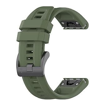 Silikon Urrem til Garmin Fenix 7S (Hærfarvet Grøn)