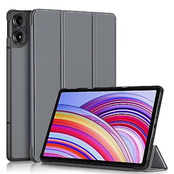 Smart Læder Tablet Etui Til Xiaomi Redmi Pad Pro 12.1 (Grå)