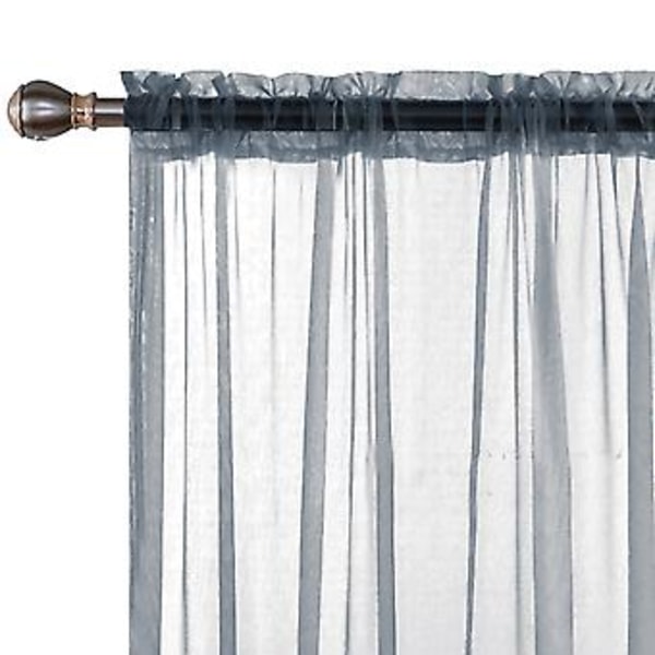 Tyll Bakgrunn Draperinger Gardin Semi-formørkende Design Elegant Gardin for Bryllup (140*120 Grå)