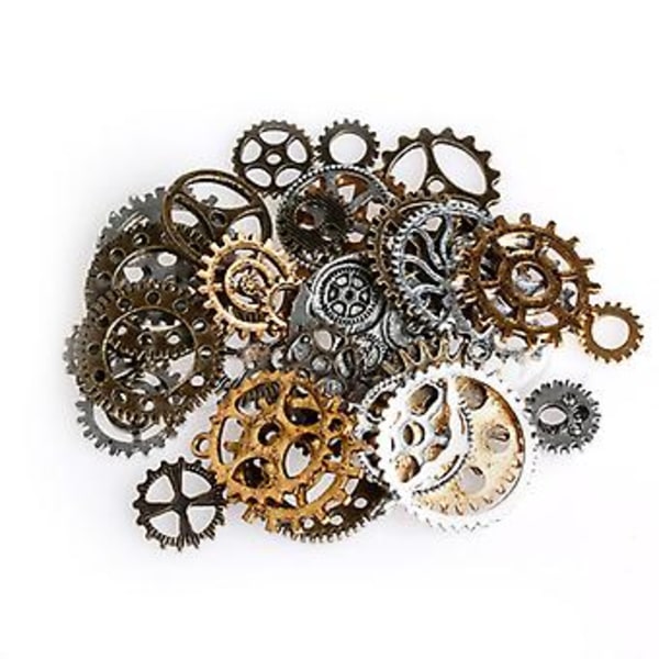 Blandad Legering Mekaniska Steampunk Kugghjul & Växlar Paket DIY Hänge Smycken Hantverk 50g