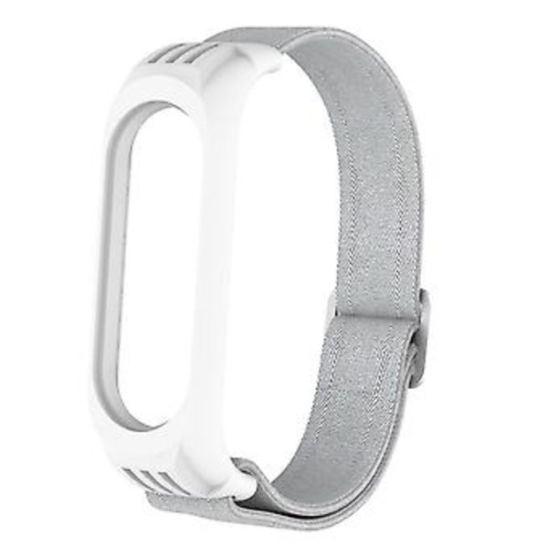 Twill 8-formad spänne armband för Xiaomi Mi Band 3 / 4 / 5 (Seashell White)