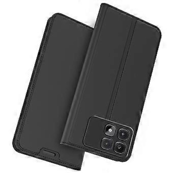 For Xiaomi Redmi K70 Ultra Etui PU Læder Telefon Cover med Kort Holder Stativ Magnetisk Lukning (Style A)