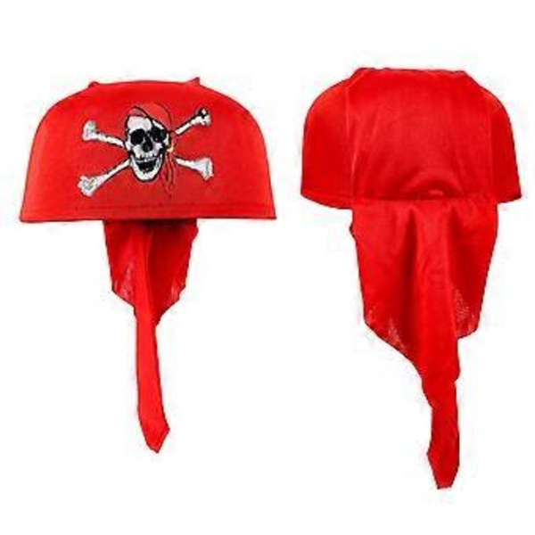 Trekantet Hat Sceneshows Kaptajn Hat Halloween Rollespil Hat Hovedbeklædning Piratkostume Scene Øjenklapper (rød pirathat)