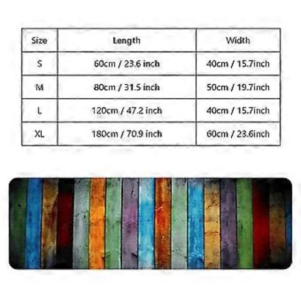 Polyester Skridsikker Dørmåtte Fodpude Badeværelse Stue Seng Sidebord (L)
