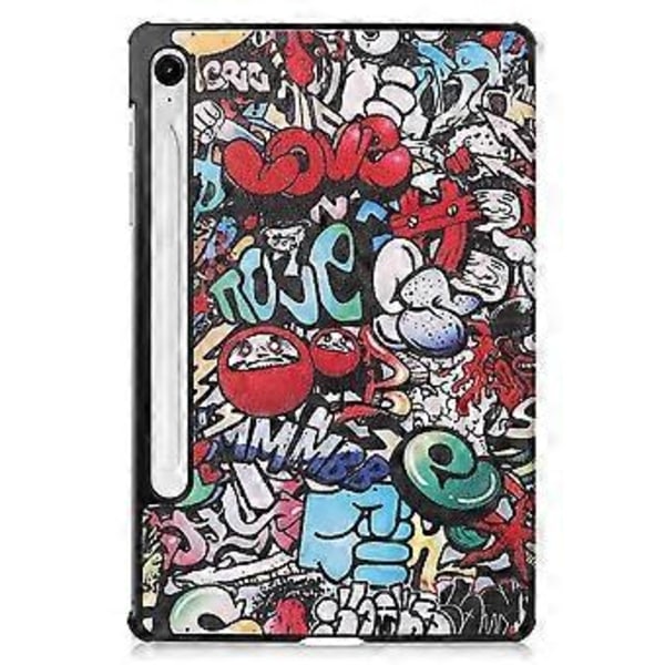 JSM PU Læder Smart Cover til Samsung Galaxy Tab S9 FE 10.9 (Graffiti)