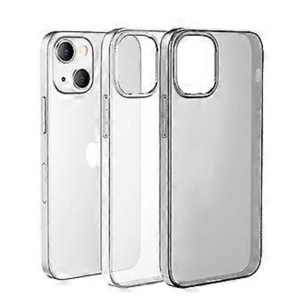 gjennomsiktig mykt TPU-telefondeksel kompatibelt med iPhone 13 13pro pro max mini (iPhone 13 Svart Gjennomsiktig)