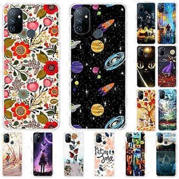 Mønstertrykt TPU blødt telefoncover til OnePlus Nord N100