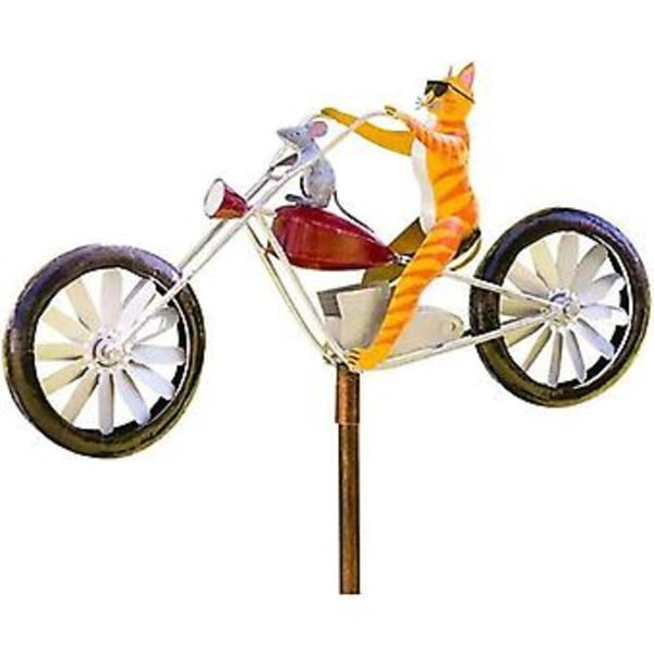 Tuuliskulptureja - 3D Eläin Tuulimylly Vintage Metalli Pyörä Spinner Piha Sisustus Nurmikko Tuulimylly Ulkokäyttöön Puutarhan Nurmikon Koristeluun Kissa