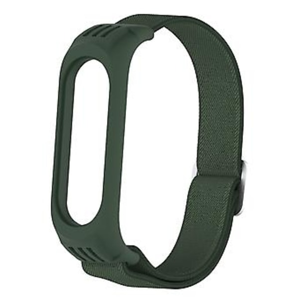 Til Xiaomi Mi Band 3 / 4 / 5 Twill 8-formet Spænde Urrem (Hærgrøn)