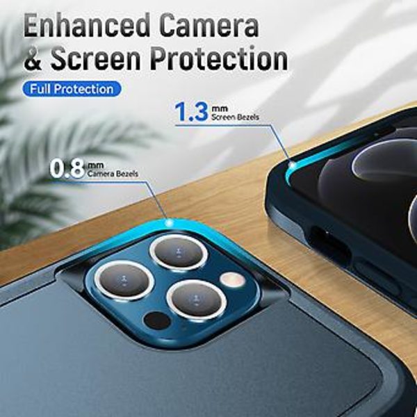 PC + TPU støtsikker etui for iPhone 13 Pro (Blå)
