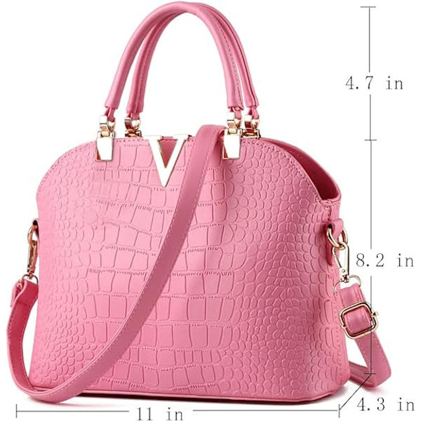 Kvinners klassiske topphåndveske crossbody casual veske satchel T