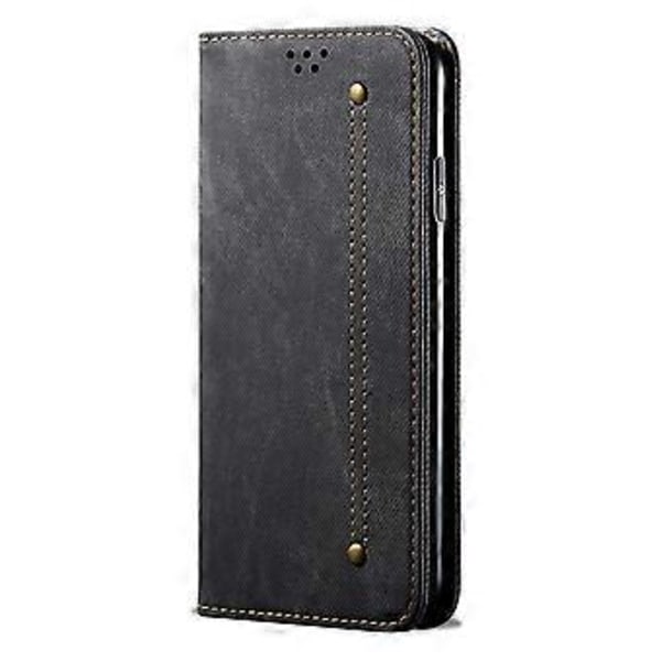 Til Samsung Galaxy S23 FE Jeans Kludtekstur Pungetui PU Læder Stativ Telefon Cover (Style D)