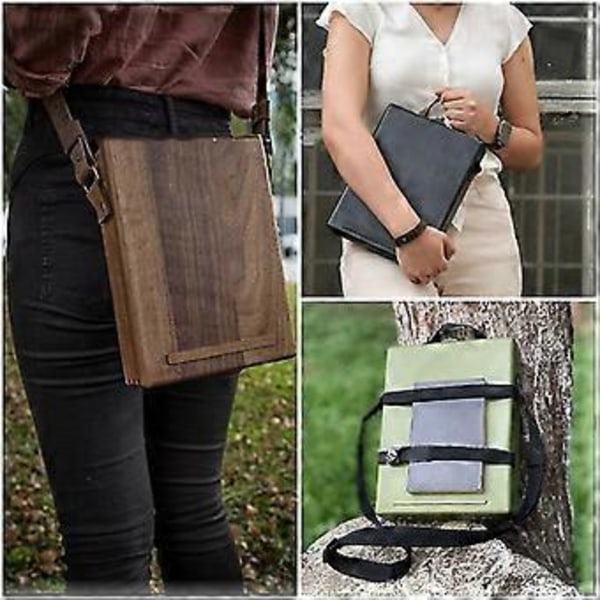 Kirjailijan Messenger Box -salkku säilytyslaatikot Kirjailijat Suunnittelijat Kannettava matka puulaatikko (vihreä)