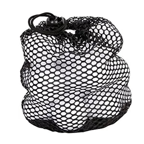 Golfbold Mesh Taske, Sort Nylon Opbevaringspose Golf Praksis St