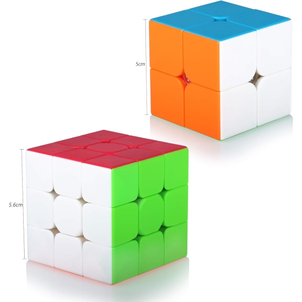 Set 2x2 3x3 Magic Stickerless Cubing Smooth Puzzles Cube Gam