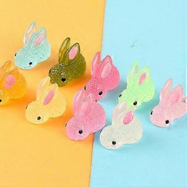 20 st Mini Kaninfigurer Bedårande Kaninstaty Mikrolandskap Kaninstatyer Gårdsdekorationer